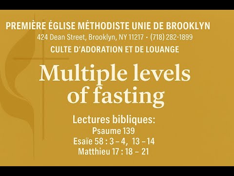 Première Eglise Méthodiste Unie De Brooklyn Culte D Adoration Et De Louange Du 31 Aout 2025 