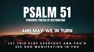 PSALMS 51 (POWERFUL PRAYER OF RESTORATION)#prayers#daily#love#motivation#motivational#god#psalms