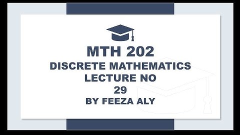 MTH202 Lecture no 29