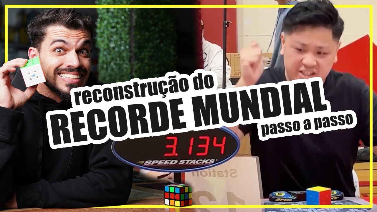 Reconstrução e resolução do novo recorde mundial do Cubo Mágico 3x3 ba