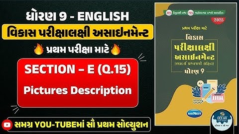 Std 9 english vikas assignment vibhag E 2025 | dhoran 9 english vikas assignment vibhag E Q. 15 2025