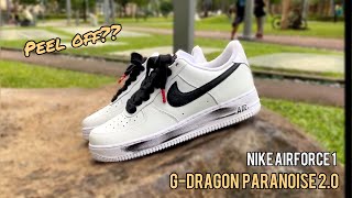 SNEAKER REVIEW: NIKE AIRFORCE 1 x PARANOISE 2.0 | GDRAGON PEACEMINUSONE