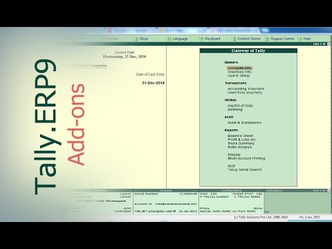 Tally.ERP9 : How To Load TCP File or Tally Customization / Tally Add Ons