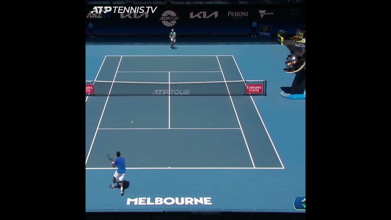 Gael Monfils and Matteo Berrettini Play AMAZING Tennis Point ATP Cup 2021 #Shorts