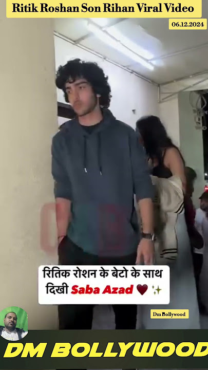 hrithik Roshan Son Rihan And Hidran With New Mummy Saba Azad Viral Video 💔|| #hrithikroshan #shorts