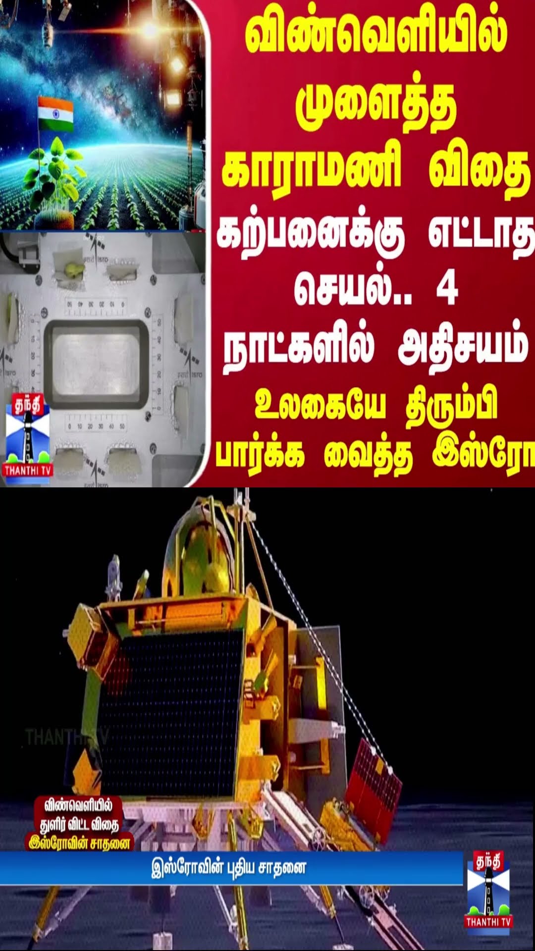 விண்வெளியில் முளைத்த காராமணி விதை.. கற்பனைக்கு எட்டாத செயல்.. 4 நாட்களில் அதிசயம்