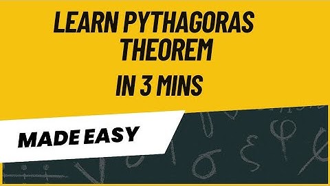 Pythagoras Theorem Explained in under 3 minutes