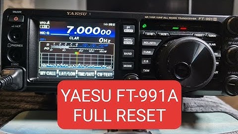 YAESU FT991A Hard Reset