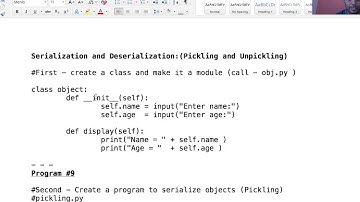 Pickling And Unpickling | Object-Oriented Thinking With Python | Day-35