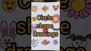 Circle shape drawing | How to draw using circles | How to draw simple pictures using circle screenshot 1