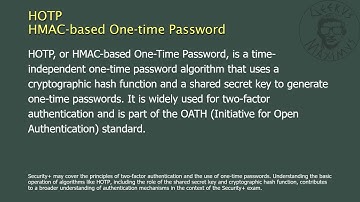 HOTP - HMAC-based One-time Password