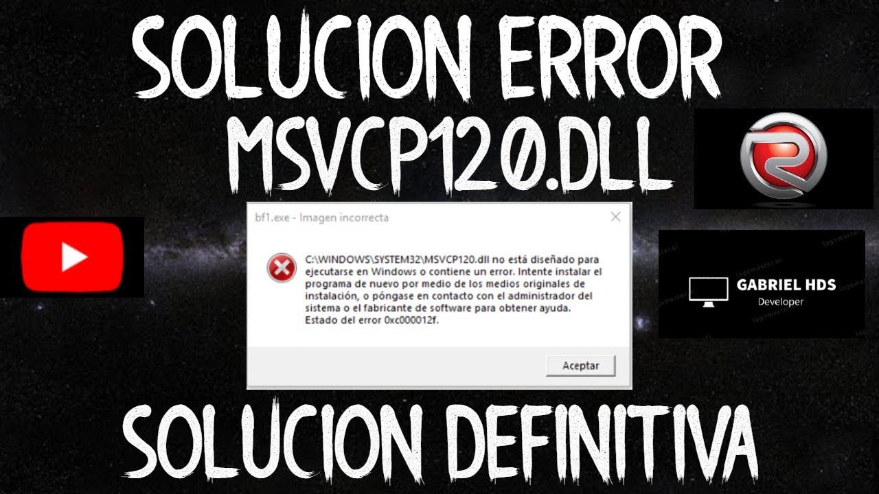 Error falta msvcp120dll para pc en Windows 7810 SOLUCIN DEFINITIVA RGC  2020 Fcil Y Rpido