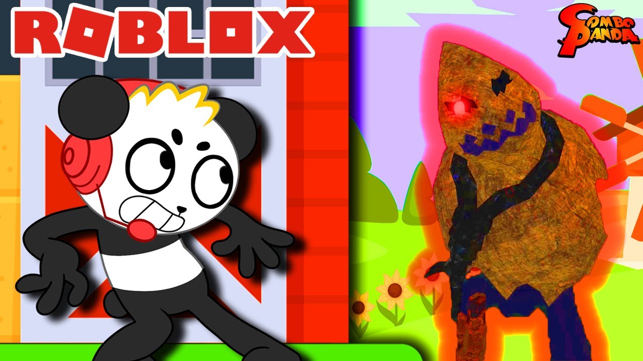 Escape Roblox Scarecrow Halloween Spooky Game Let S Play With Combo Panda Youtube - escape the volcano in roblox youtube