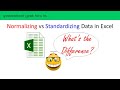 How To:  Normalize and Standardize Data in Excel