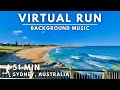 Virtual running for treadmill with music in sydney  bondi beach to coogee beach  51 min