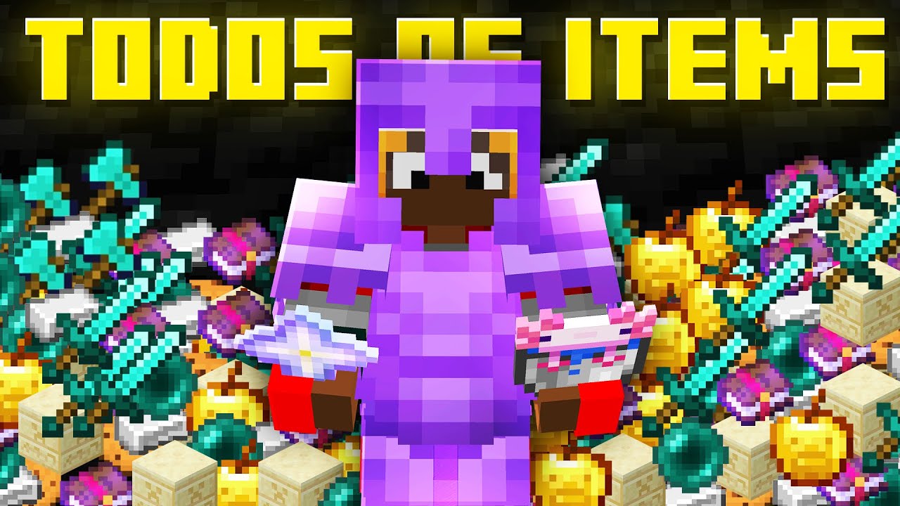 Conseguindo TODOS os ITENS DO MINECRAFT em 24 HORAS