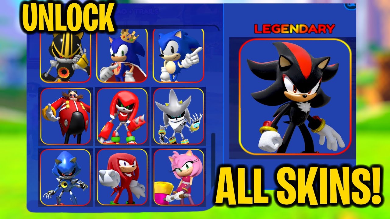 HOW TO UNLOCK ALL SKINS IN SONIC SPEED SIMULATOR!? - Roblox 