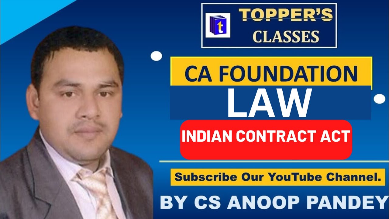 CA FOUNDATION NEW SYLLABUS JUNE 2024 LAW INDIAN CONTRACT ACT 13 12 2023