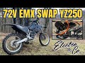 72V YZ250 Electric Dirt Bike with E&C QS138 EMX Kit