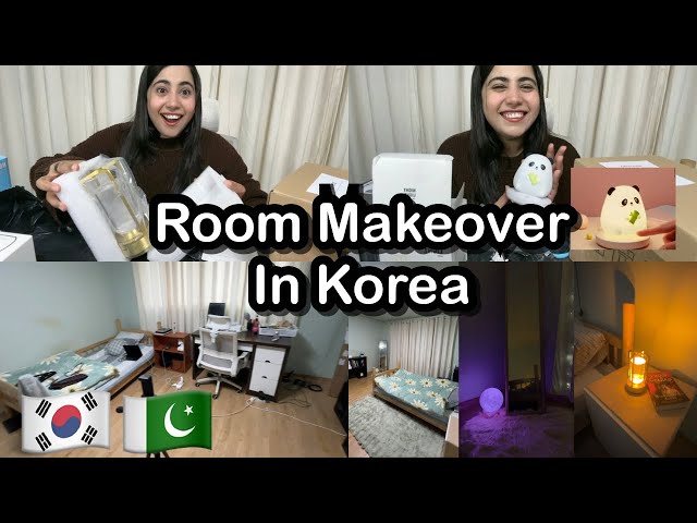 🇰🇷🇵🇰MY KOREAN ROOM MAKEOVER WITH TEMU| ROOM TOUR class=