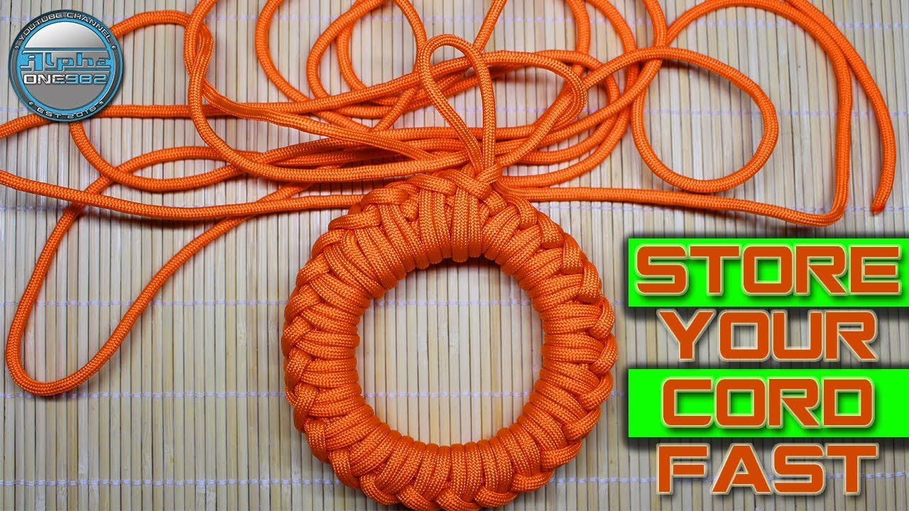 Amazing Way To Store Your Paracord - Fast and Easy Deploy - Quick Release -  Fast Unwrap DIY Storage 