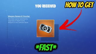 How To Get WEAPON RESEARCH VOUCHERS *FAST* (2023) UPDATED | Fortnite STW |