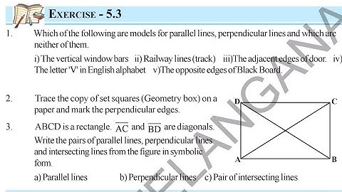 Klas 6 | Wiskunde Hoofdstuk 5 | Maten van lijnen en hoeken | Oefening 5.3 Oplossingen | Telangana...