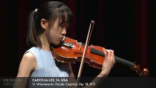 Caecelia Lee performs Wieniawsks Etude-Caprice Op. 18, No. 3 @MenuhinCompetition