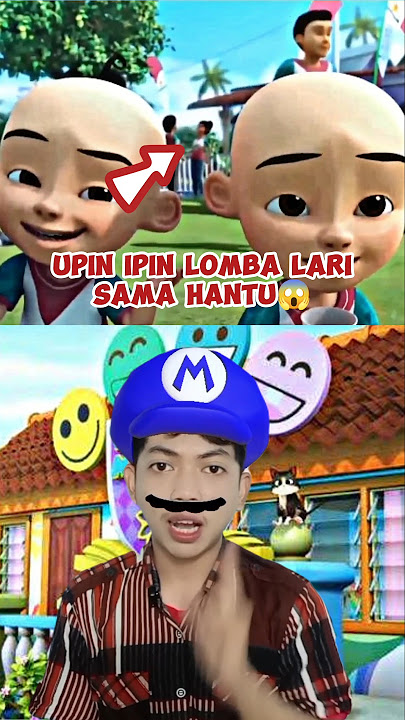 Upin Ipin Lomba Lari Sama Hantu‼️😱 #shorts #upinipin #animasi #fyp