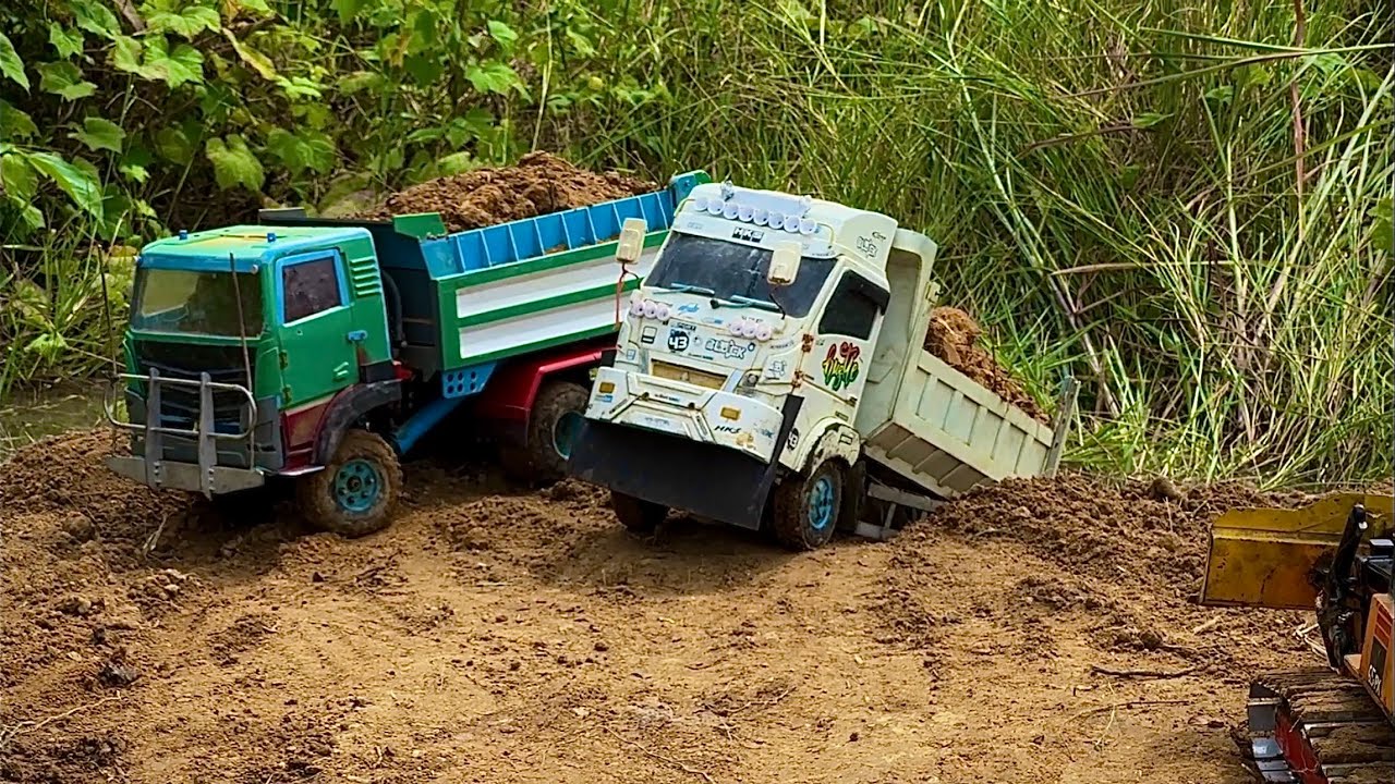 Epic RC Dump Truck Challenge | Stuck in Mud & Heavy Load Hauling!