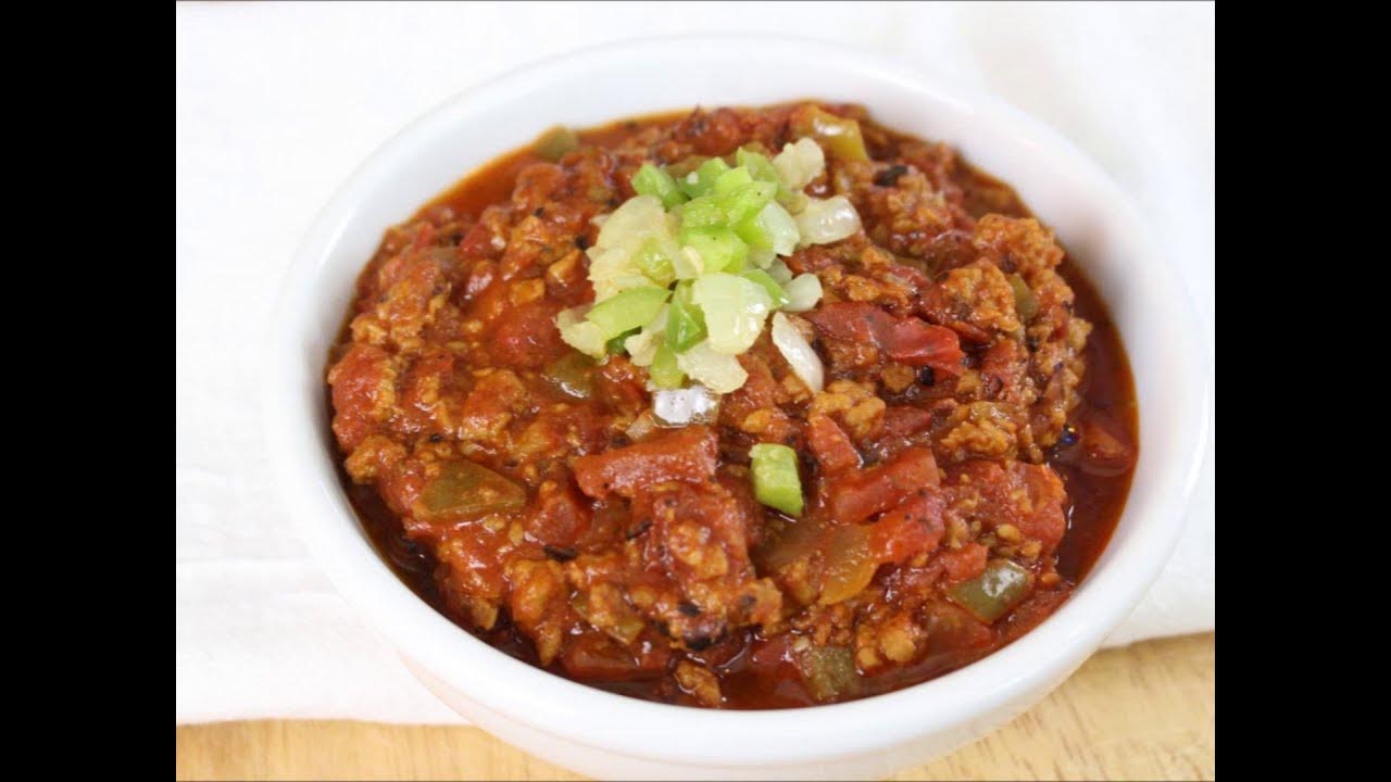 Vegetarian Chili No Beans YouTube