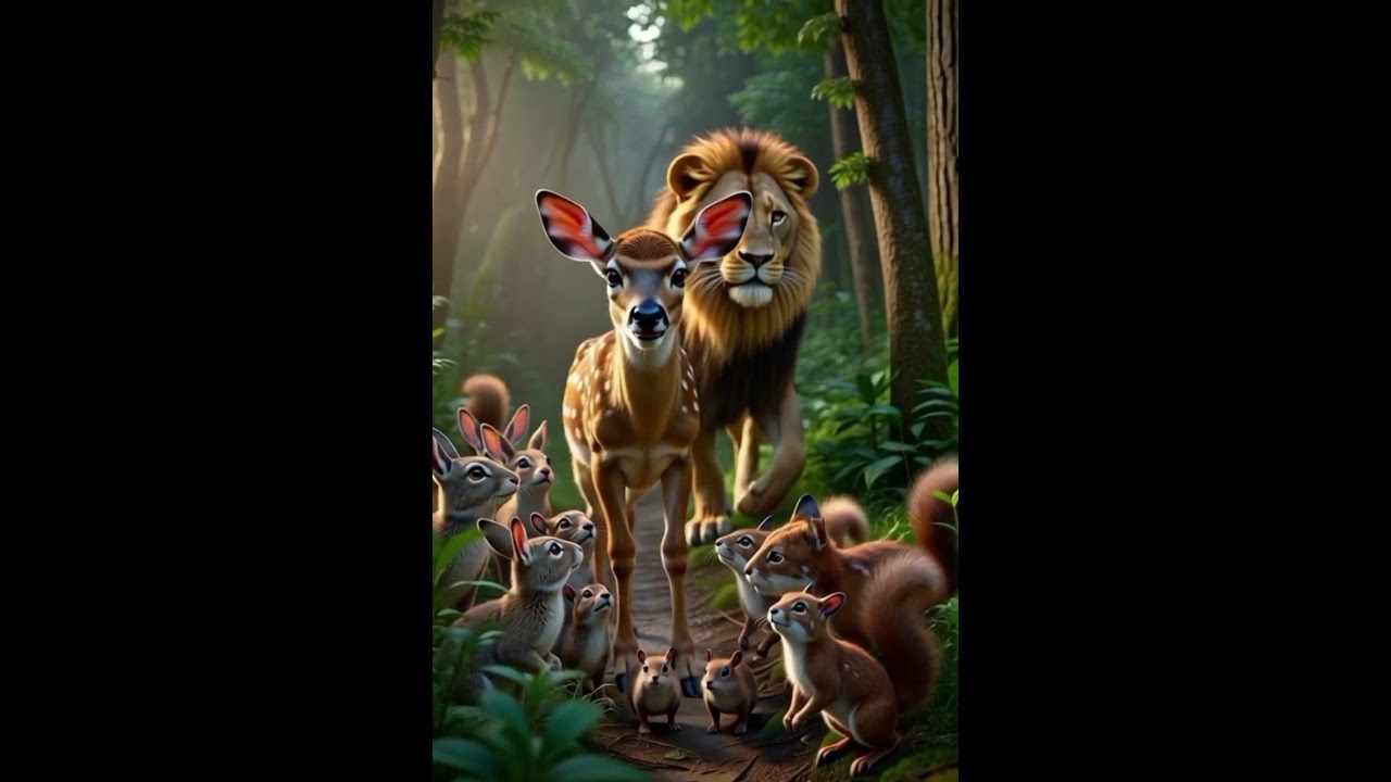 The Kind Lion & The Injured Deer | Emotional Jungle Story | Moral Story 