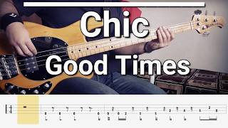 Chic - Good Times/Rapper's Delight (Bass Cover) Tabs chords