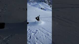 Guy jumps into snow and face-plants in scorpion position