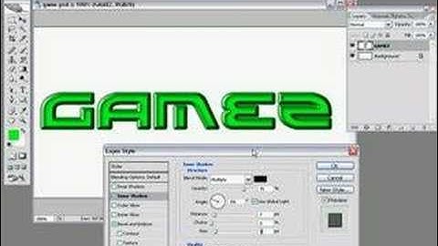 Photoshop Video game text effect