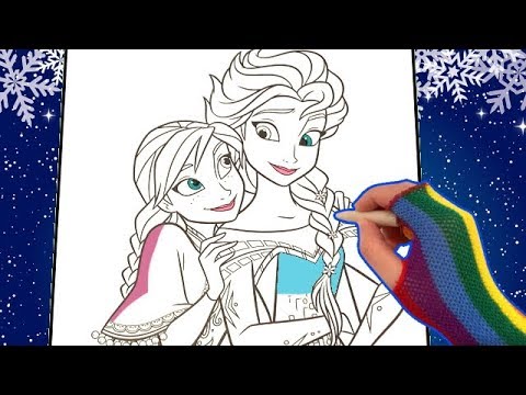 アナと雪の女王でるでるぬりえ 不思議なクレヨンでエルサやオラフを色塗り遊び Frozen Coloring Youtube