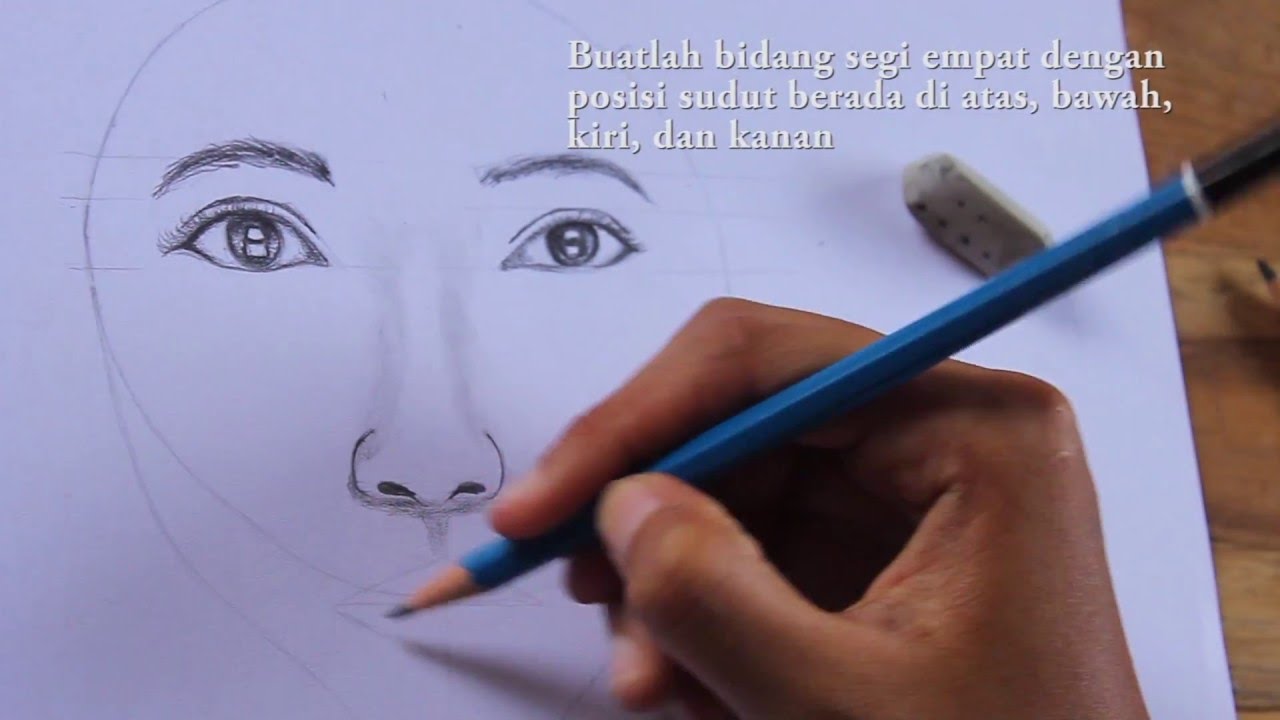 Tutorial Menggambar Wajah Perempuan How To Draw Female Face Step