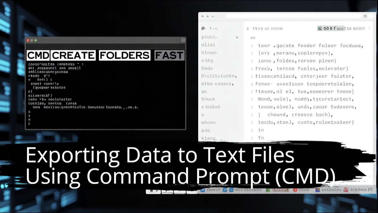 Exporting Data to Text Files Using Command Prompt (CMD)