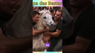 ¿Te atreverías? 🐎 La Rapa das Bestas | Would You Wrestle a Wild Horse? #shorts