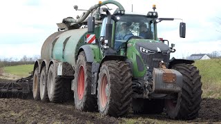 Fendt 942 Vario in the field injecting slurry w/ Samson PG25 Manure wagon | Manure 2020 | DK Agri