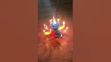 14 Min Candles Rainbow Color Lotus Musical Birthday Candles 