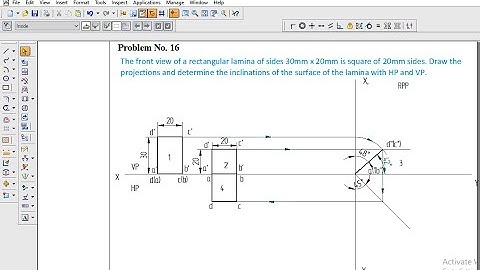 Projection of planes 16 problem Engineering Graphics projection of planes Engineering Visualization
