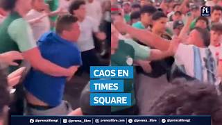Argentina vs. Algeria: fight between fans in Times Square goes viral