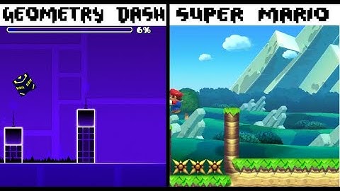 Geometry Dash in Super Mario Maker 2