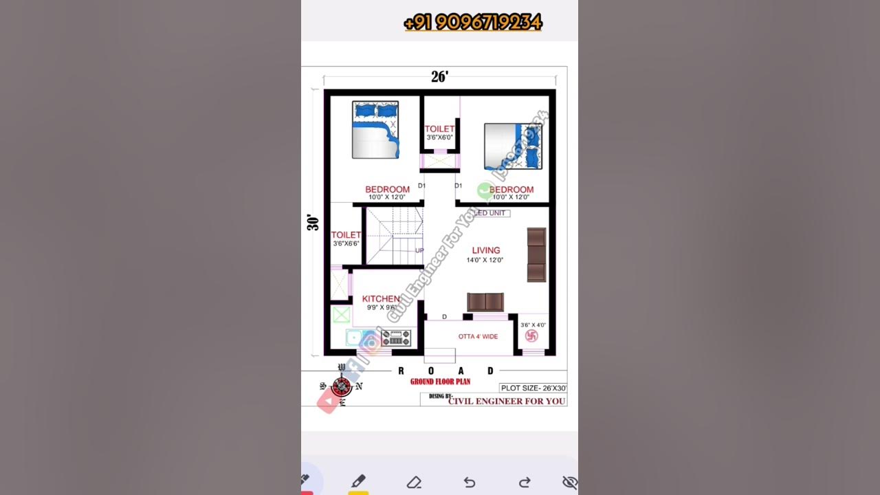 26x30-ghar-ka-naksha-26x30-house-plan-housedesign-youtube