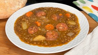 LENTEJAS CON CHORIZO. Receta tradicional | Cocina A Buenas Horas