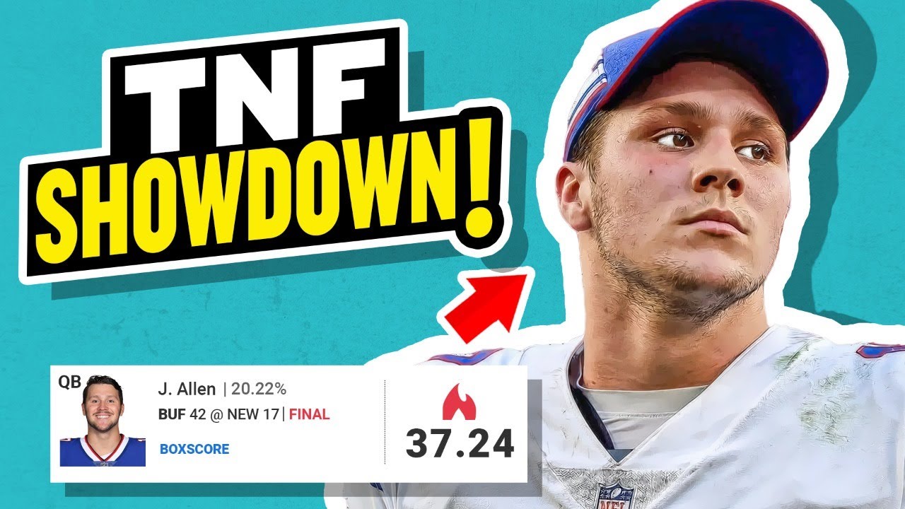 DraftKings NFL Showdown TNF Picks + Strategy (Bills vs Rams) Win Big