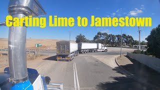 4900 western star A double (road train) carting Lime to Jamestown