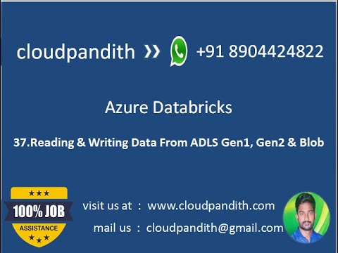 37. Azure Databricks || Reading and Writing Data From ADLS Gen1, ADLS ...