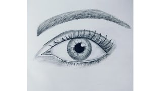 Easy Way To Draw a Realistic Eye For Beginners Step by step ( Using only 1 pencil)